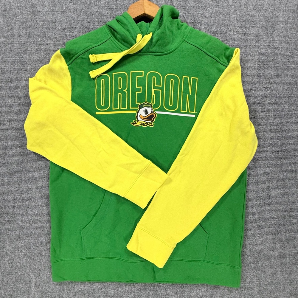 Logo Athletic Oregon Ducks Strike Hoodie Men's Large Green Yellow NCAA Football